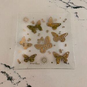 Georges Briard Butterflies pebbled plate; approximately 6” x 6”
